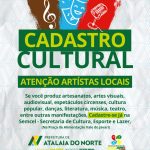 A Secretária Municipal de Cultura, Esporte e Lazer está iniciando o Cadastro Municipal de Cultura